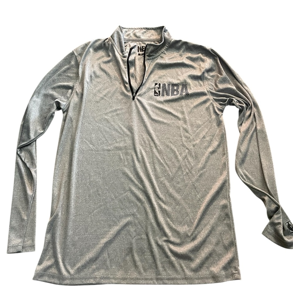 NBA Metallic Gray Long Sleeve Shirt